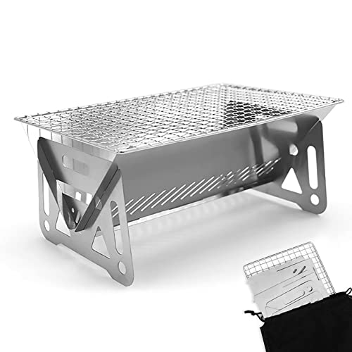 Stainless Steel Portable BBQ Grill for Camping and Patio