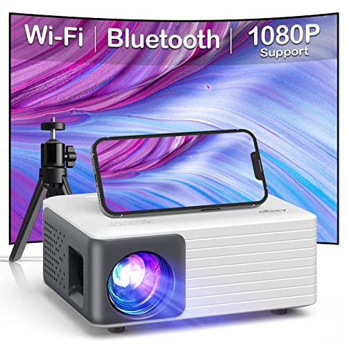 AKIYO Portable WiFi & Bluetooth Mini Projector - 1080P Supported