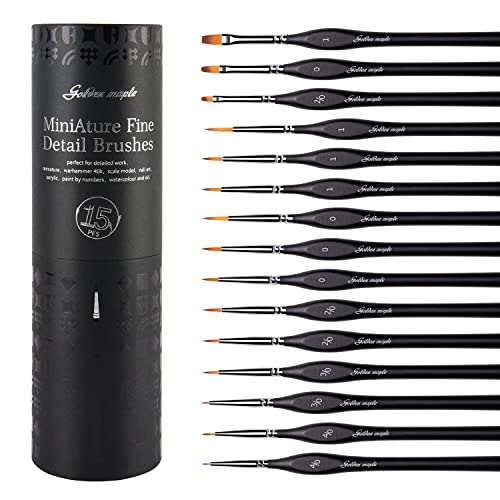  Miniature Model Paint Brushes Drybrush Set 18pcs for Effect,  Fine Tip Model Painting - Professional Dry Brush Detail Paint Brushes for  Tabletop & Wargames Miniature Acrylic, Watercolor, Oil Painting