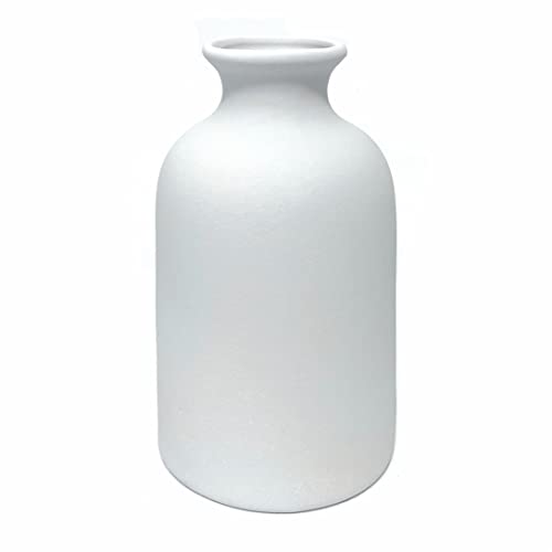 Minimalistic Ceramic White Vase for Modern Home Decor