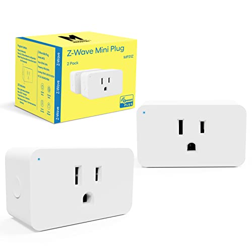 Minoston Z-Wave Smart Plug 2-Pack, Works with SmartThings, Alexa, Google Home
