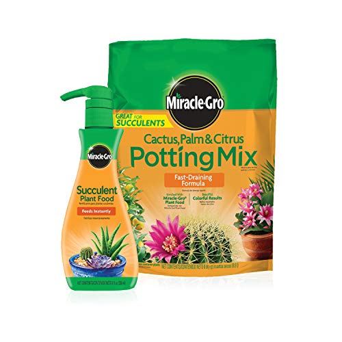 Miracle-Gro Cactus, Palm & Citrus Potting Mix and Plant Food Bundle