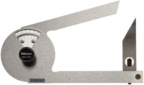 Mitutoyo Stainless Steel Bevel Protractor, 1 Degree Main Scale
