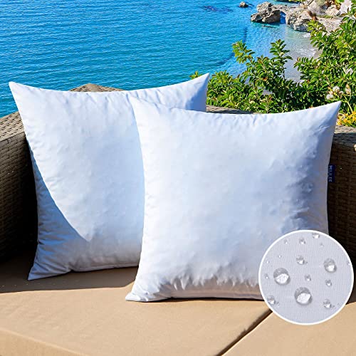 MIULEE Outdoor Pillow Inserts - Premium Water Resistant Throw Pillows