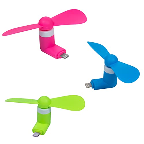 MIUOLV 3-Pack Portable Cell Phone Fan for iPhone and iPad