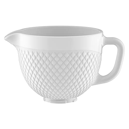 InnoMoon 5-Quart Tilt-Head Stand Mixer Bowl - Three-Dimensional Lace White