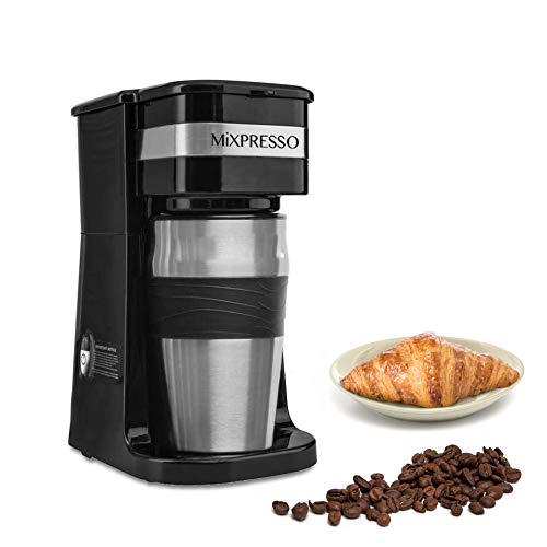Mixpresso Single Cup Coffee Maker & Travel Mug Combo