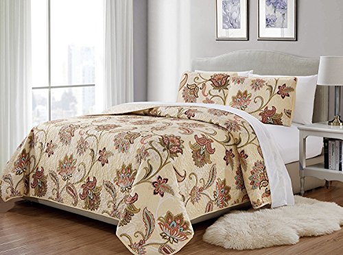 MK Home 2pc Twin/Twin Extra Long Bedspread Quilted Print