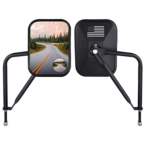 MKING Door Off Mirrors Jeep Wrangler Mirror - Wide Angle, 2 Pack