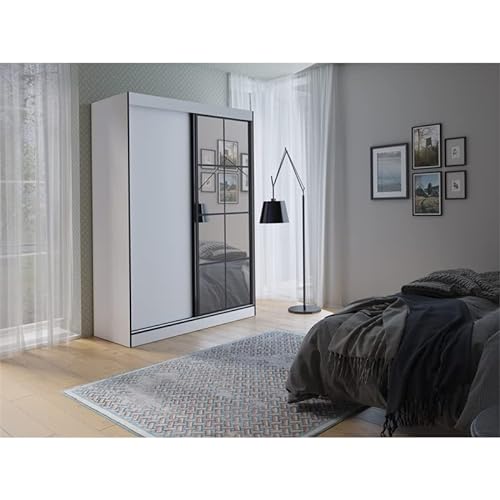 Mod-Arte Brooklyn 59" Sliding Door Wardrobe Cabinet in White