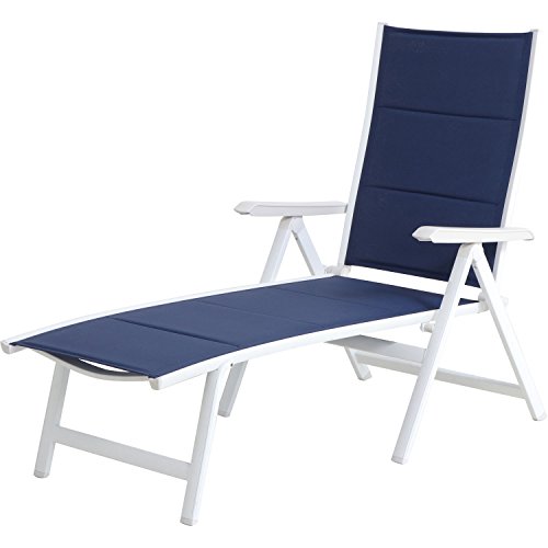 Mod Furniture Everson Chaise Lounge in Navy/White
