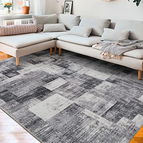 Modern Abstract Low Pile Area Rug