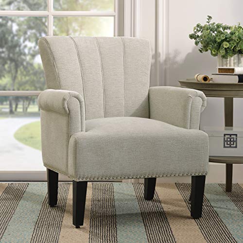 Modern Accent Chair Armchair with Wooden Legs