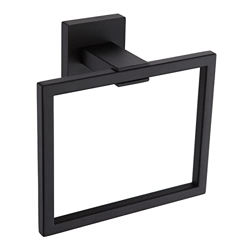Modern Black Towel Ring for Bathroom and Kitchen