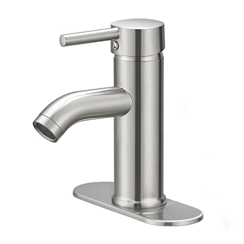 Modern Brushed Nickel Bathroom Faucet