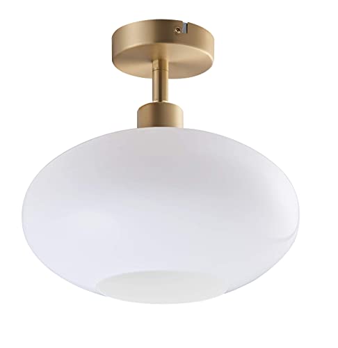 Modern Ceiling Light with Opaline Glass Shade