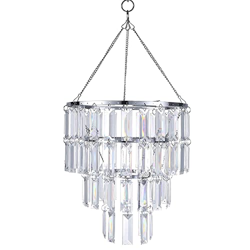 Modern Chandelier Faux Crystal Fixture Pendant Ceiling Lamp Shade