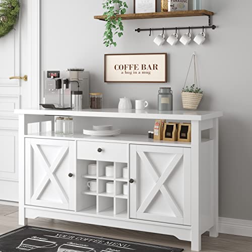 Modern Coffee Bar Cabinet with Ample Storage Space