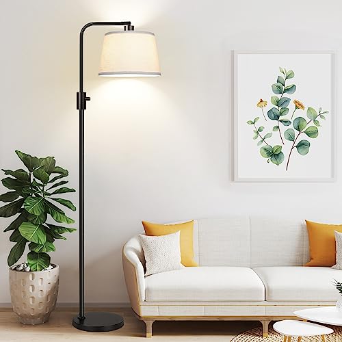 Modern Dimmable Floor Lamp with Linen Shade