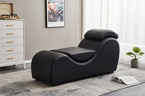 Modern Faux Leather Chaise Lounge