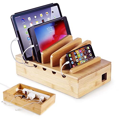 Natural Bamboo Charging Station for Multiple Devices