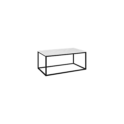 Modern Marble and Metal Frame Coffee Table