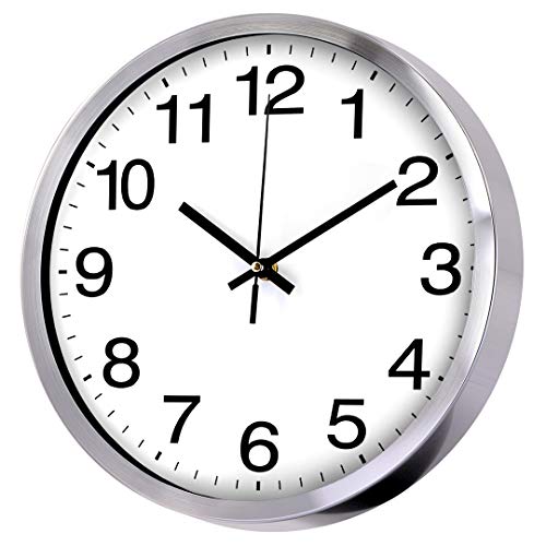 Modern Quartz Wall Clock - Large Numbers, Silent Mechanism