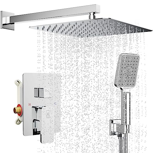 Modern Rain 12 Inch Bathroom Shower Faucet Set