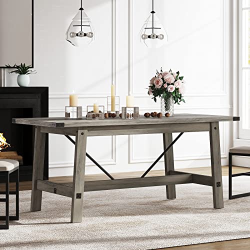 Modern Rustic Grey Dining Table