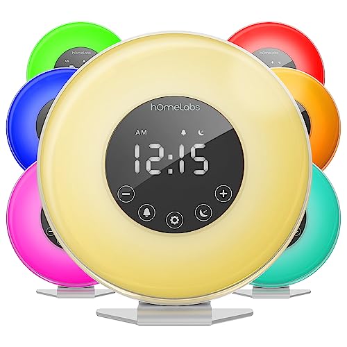 Modern Sunrise Alarm Clock with LED Light and FM Radio