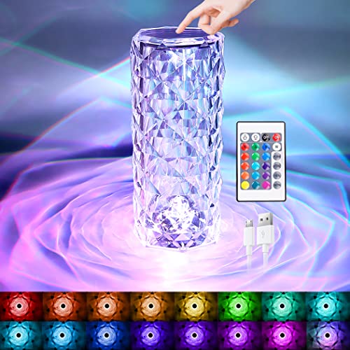 Modern Touch Remote Crystal Table Lamp