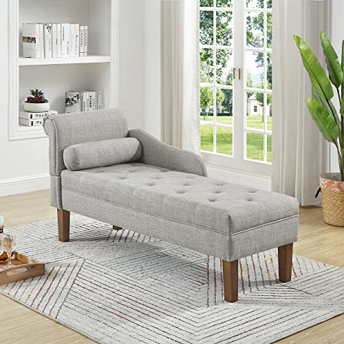 Modern Upholstered Tufted Chaise Lounge Chair