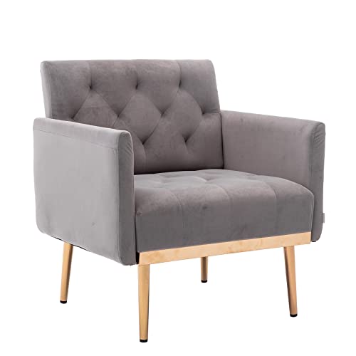 Modern Velvet Accent Chair with Arms