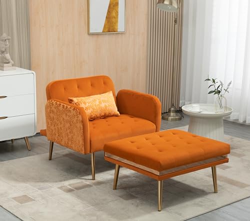 Modern Velvet Chaise Lounge Chair