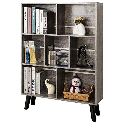 Modern Wood Open Shelf Bookcase