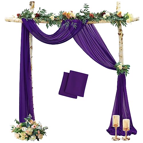 MODFUNS Purple Drapes for Wedding Arch