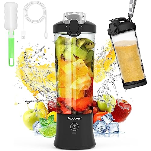 Modquen Portable USB Rechargeable Blender, 20 oz, Black