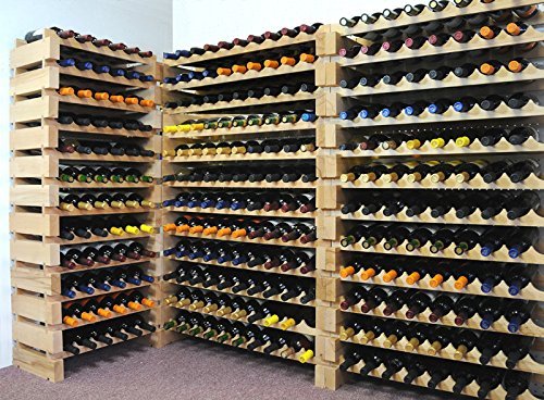 Modular Wine Rack Beechwood 120 Bottles
