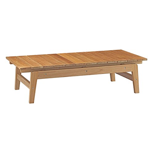 Modway Bayport Teak Wood Outdoor Coffee Table