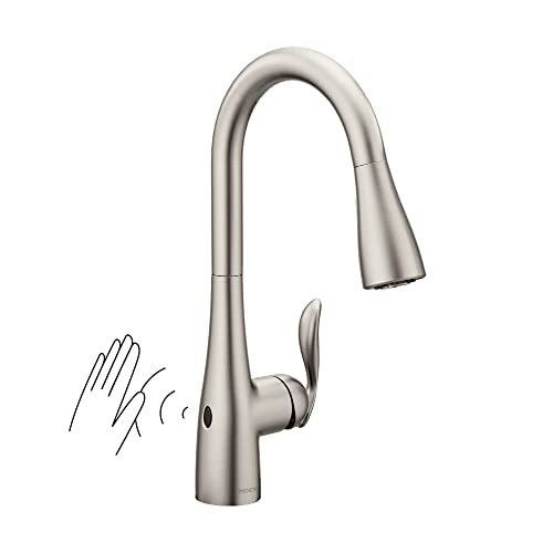 Moen Arbor Spot Resist Stainless Motionsense Wave Sensor One-Handle Pulldown Kitchen Sink Faucet Featuring Power Clean
