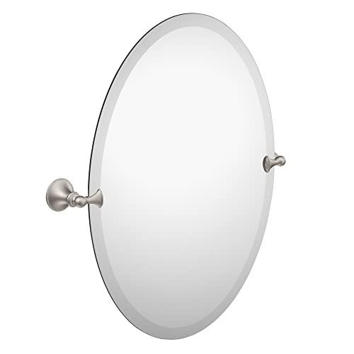Moen Glenshire Brushed Nickel Oval Tilting Bathroom Mirror