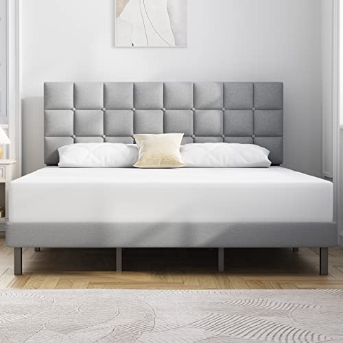 Molblly King Bed Frame: Stylish and Sturdy Upholstered Platform