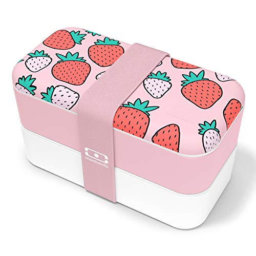 monbento Bento Box - Strawberry with Compartments