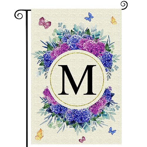 Monogram Letter M Garden Flag