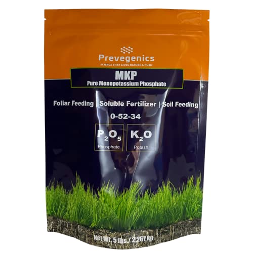 Prevegenics MKP Fertilizer | Highly Water Soluble | 0-52-34 (5 lbs)