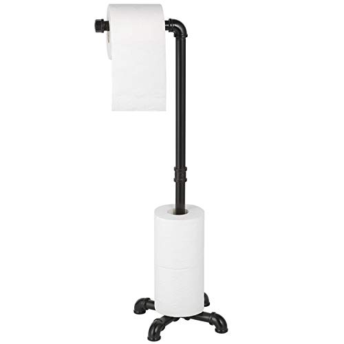 MOOACE Industrial Free Standing Toilet Paper Holder Stand