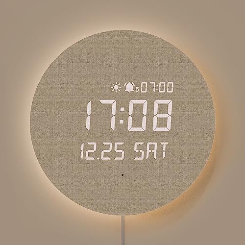 mooas Full Moon LED Wood Clock