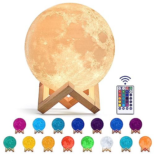 Moon Lamp for Kids Bedroom - 16 Color LED Night Light