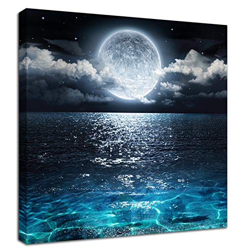 Moon Painting Canvas Wall Art