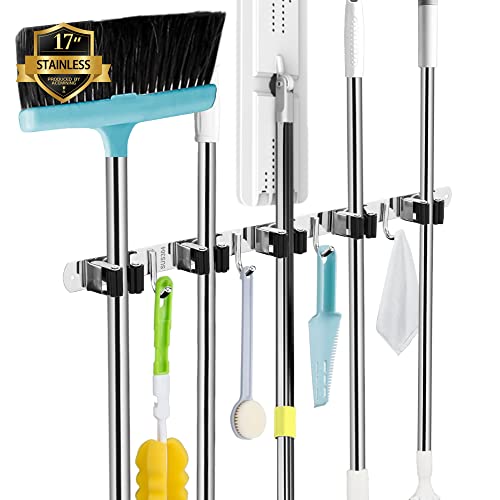 Mop and Broom Holder Wall Mount